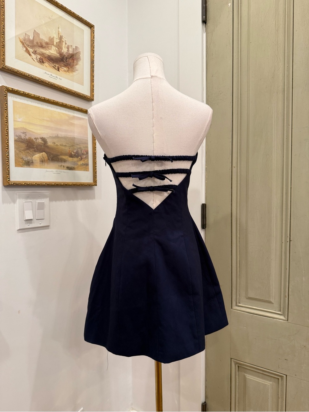 Altar'd State Navy Backless A-Line Mini Dress - Picture 4 of 7